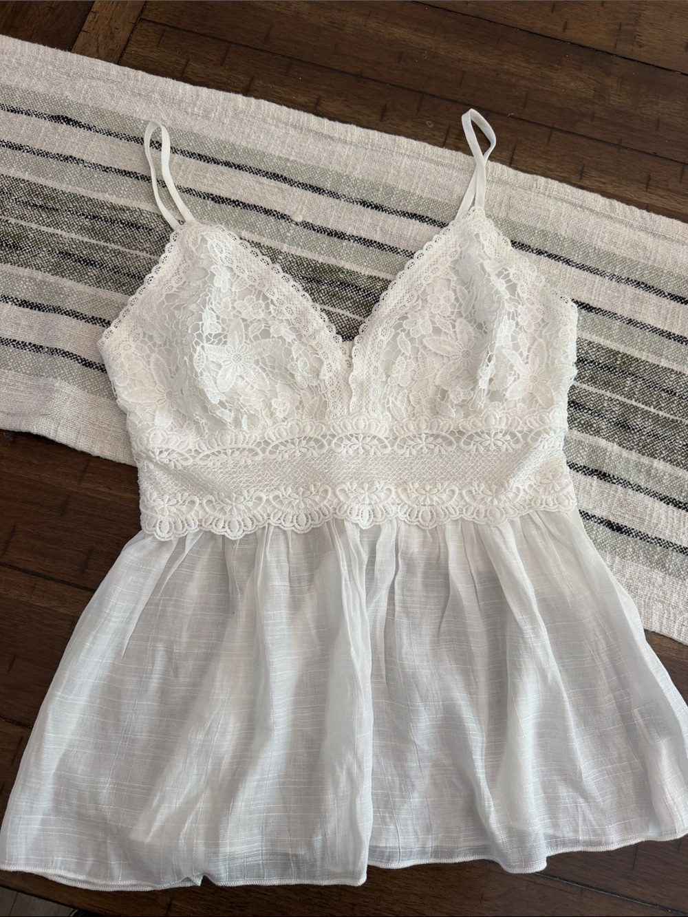 Rebellion White Lace Chemise Camisole